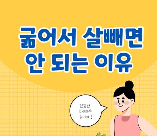 굶는 다이어트는 이제 그만 !